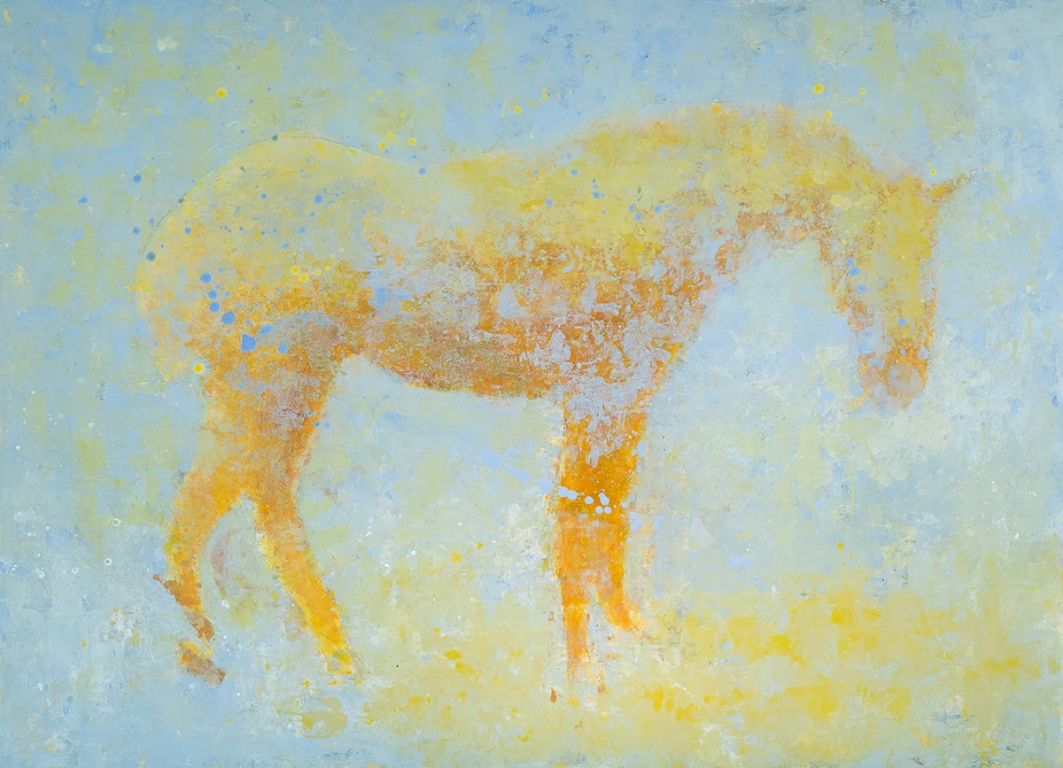 Pale Horse, 48 x 66, acrylic on panel. Private Collection