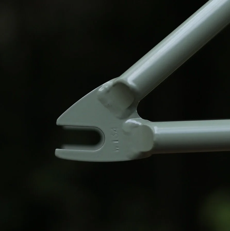 New dropouts! 
Stock was dwindling on the v1 dropouts so we thought we’d change ‘em up a little. 
Slightly less curve on the top and bottom, and the chainstay tube has been dropped as well. Overall just slightly more compact than the pr