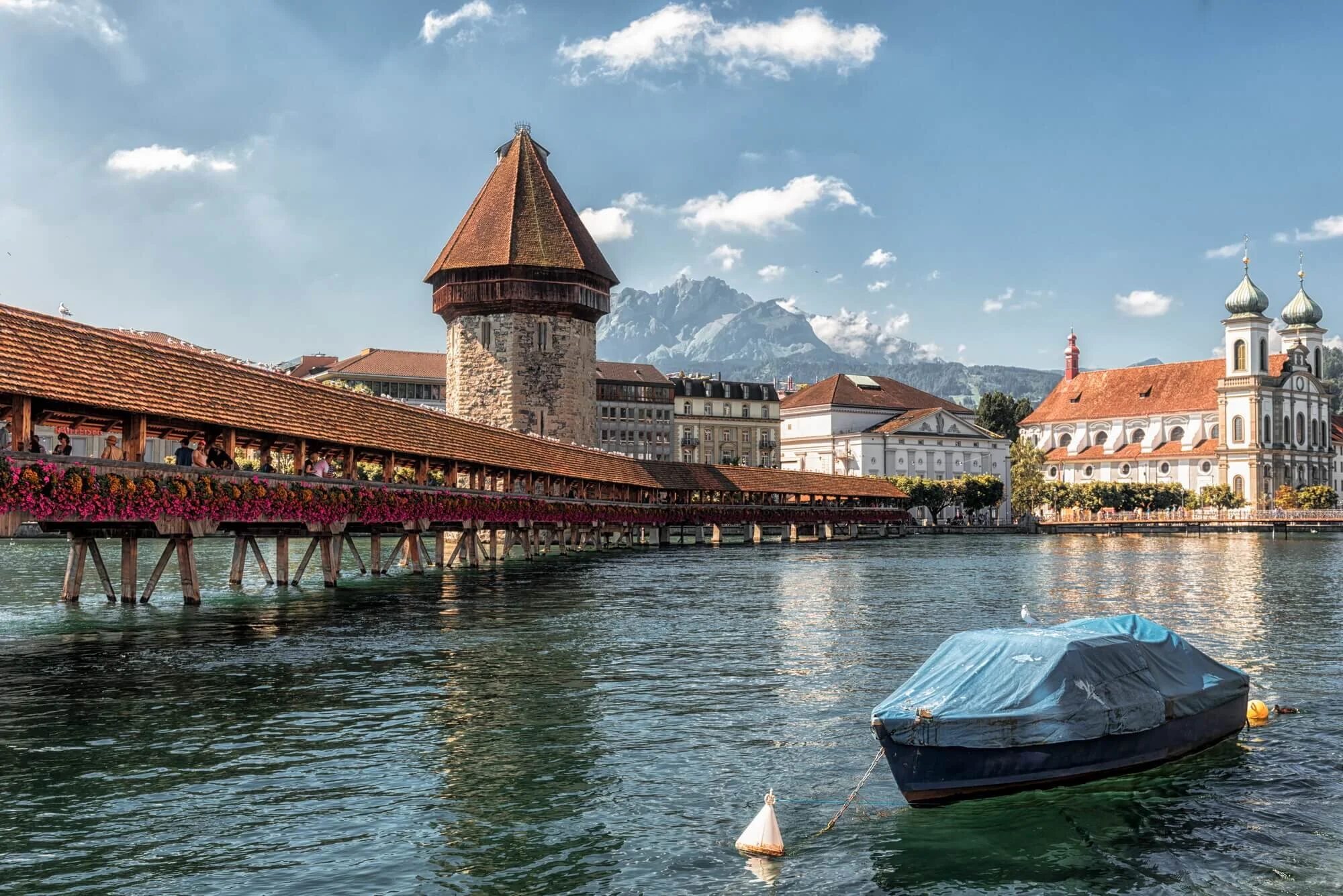 גשר הפרחים, שוויץ - Chapel Bridge, Swiss