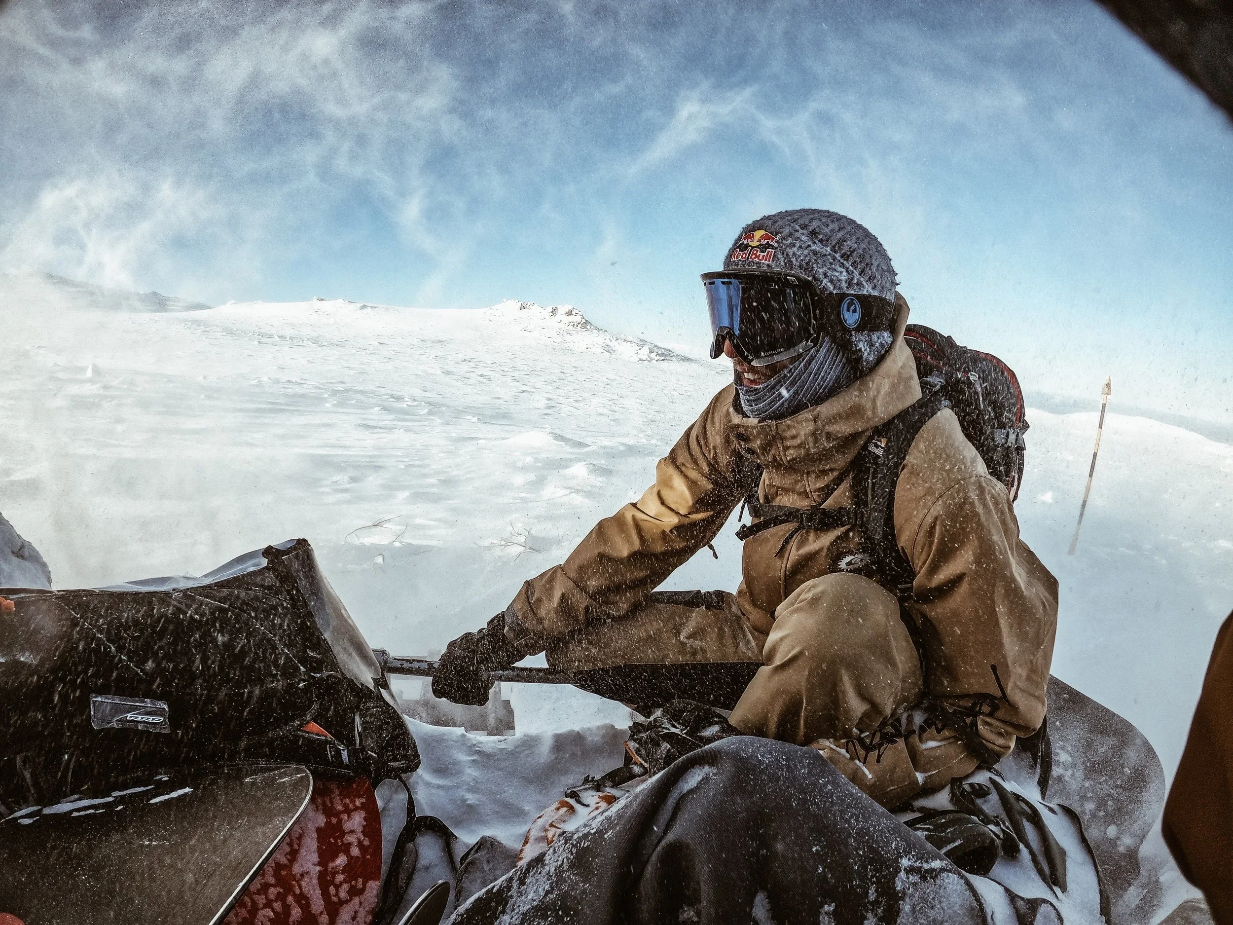 Snowmobile action sports photography - extreme winter brand experience.