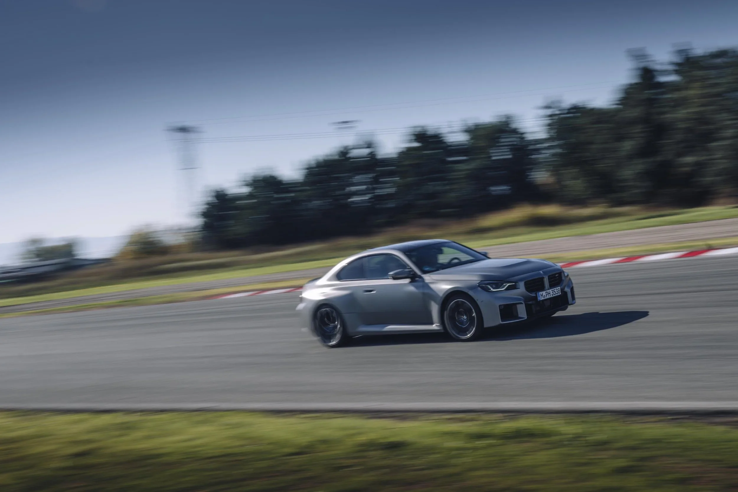 Automotive performance photography - high-speed track driving session.