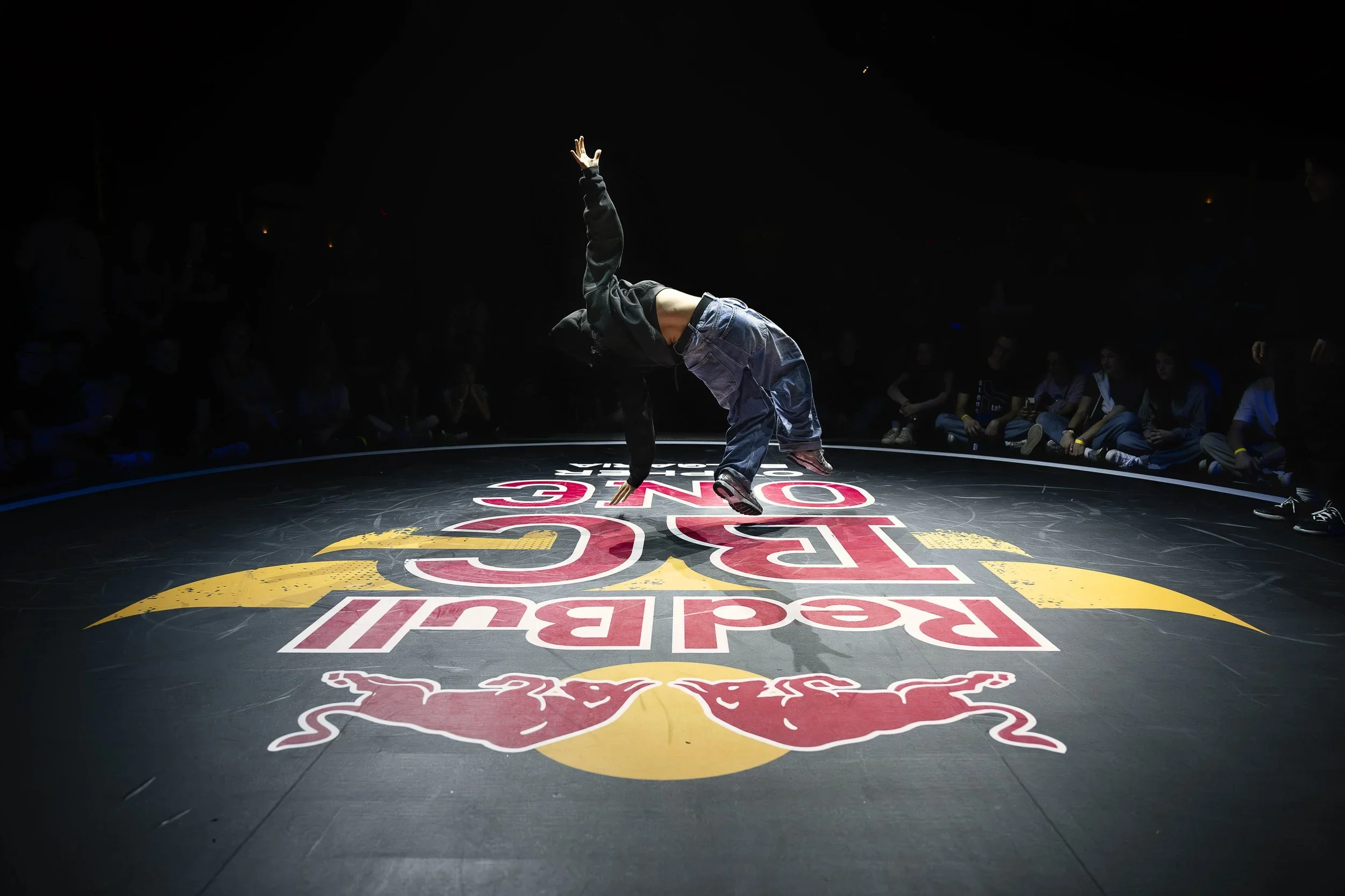 Red Bull break dance battle live event photography - performance stage action.