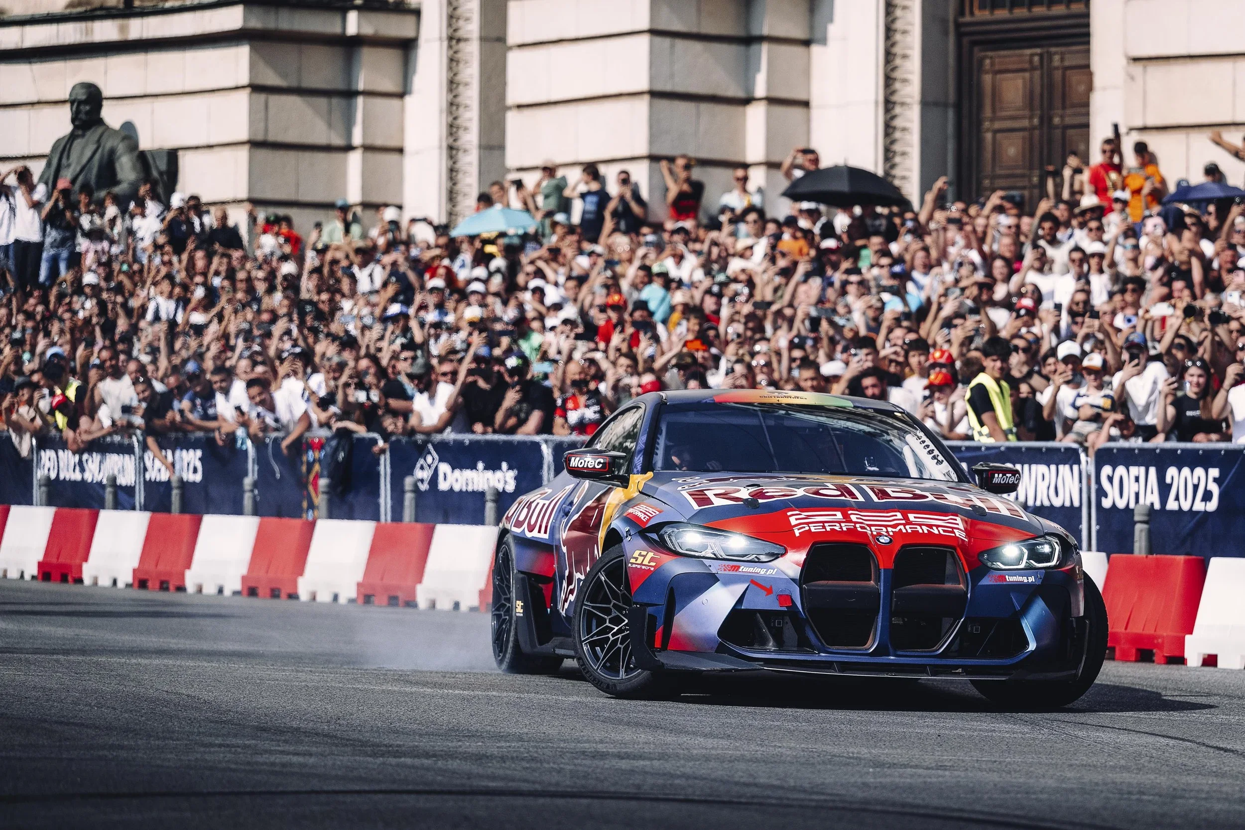 Drift show live event photography - BMW performance demonstration.