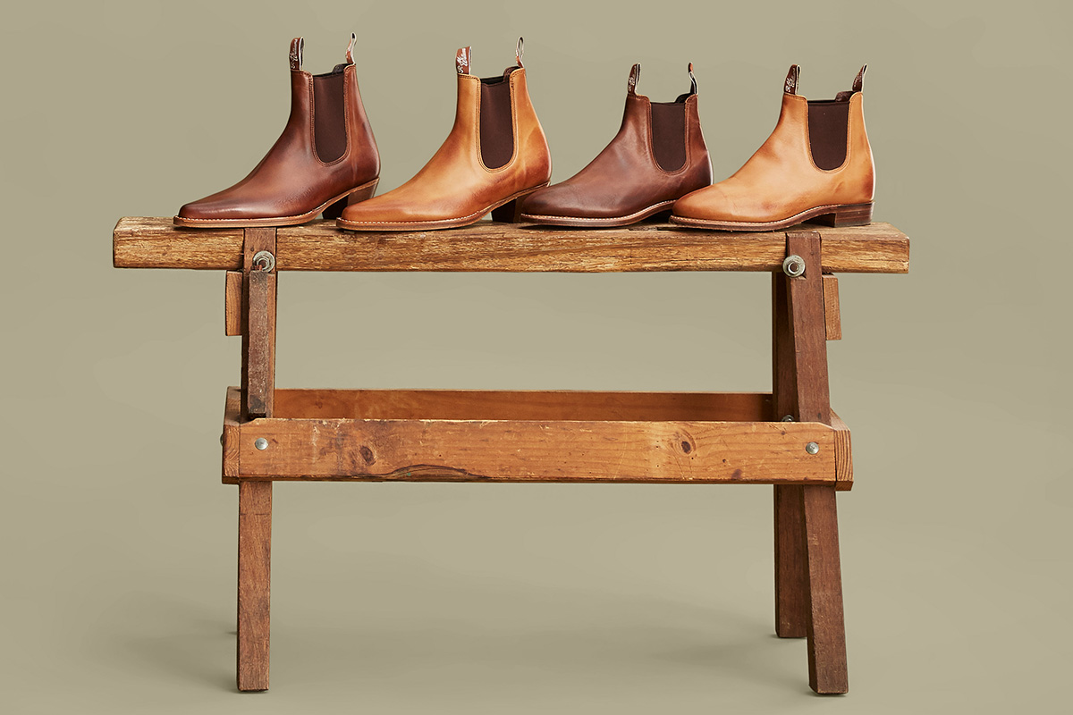 Retouched RM Williams boots for women using photoshop