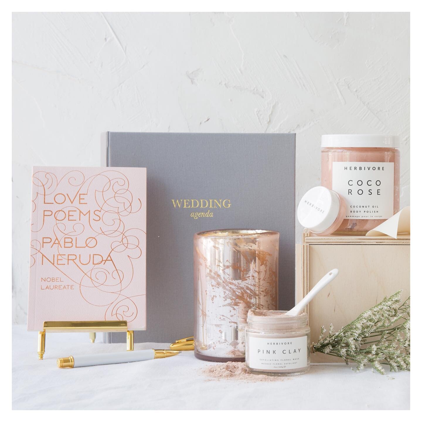 a happy bride is a well organized bride!
-
let&rsquo;s face it - it&rsquo;s always wedding season! and what better way to gift a bride-to-be than with a box filled with goodies to help keep her organized and her skin glowing during those fun (but som