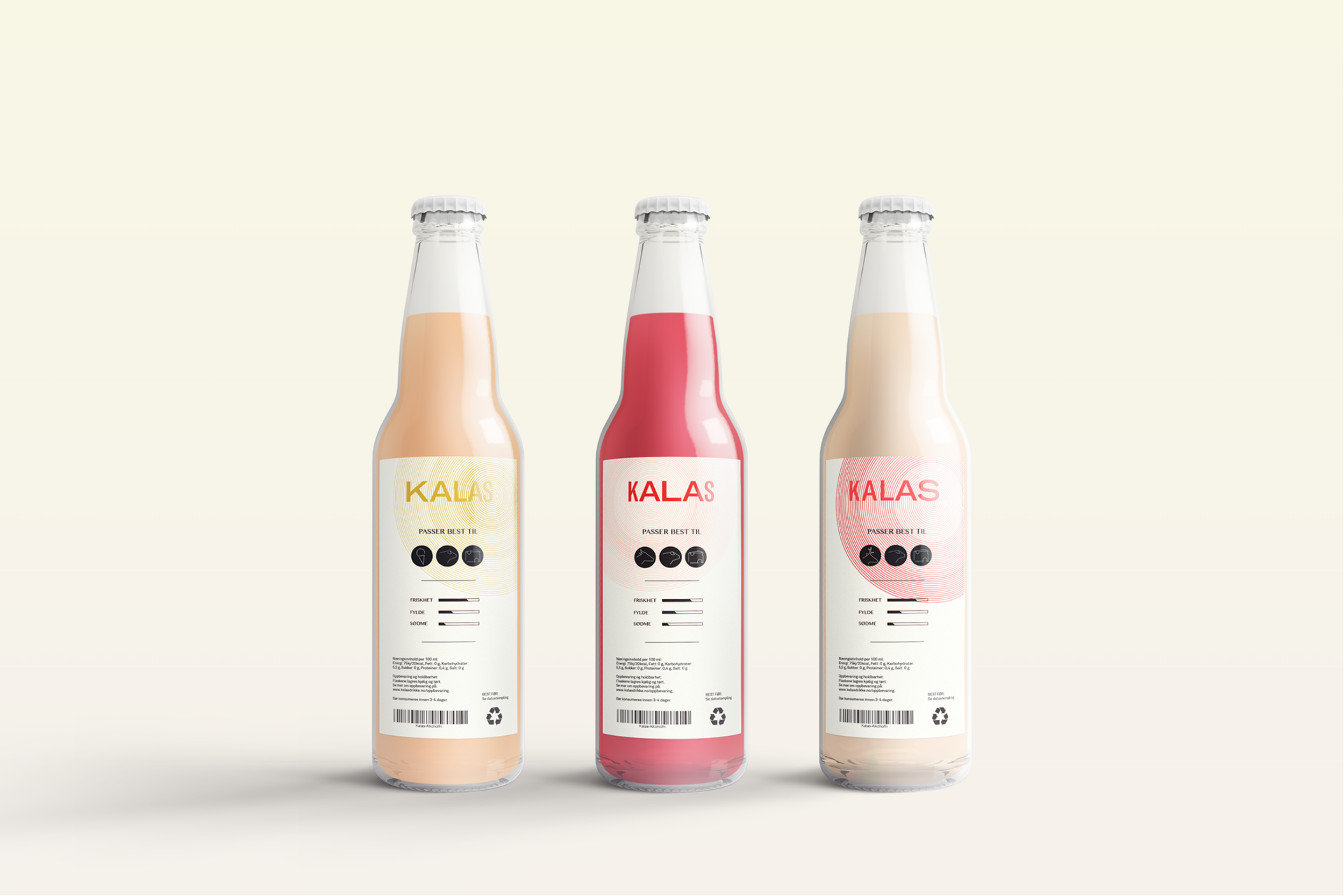 The backside label features a diagram that can be used to determine if the taste is suited for the consumer’s needs, as well as small icons depicting the kind of food it is most compatible with. By including this, both gourmets and those only beginn