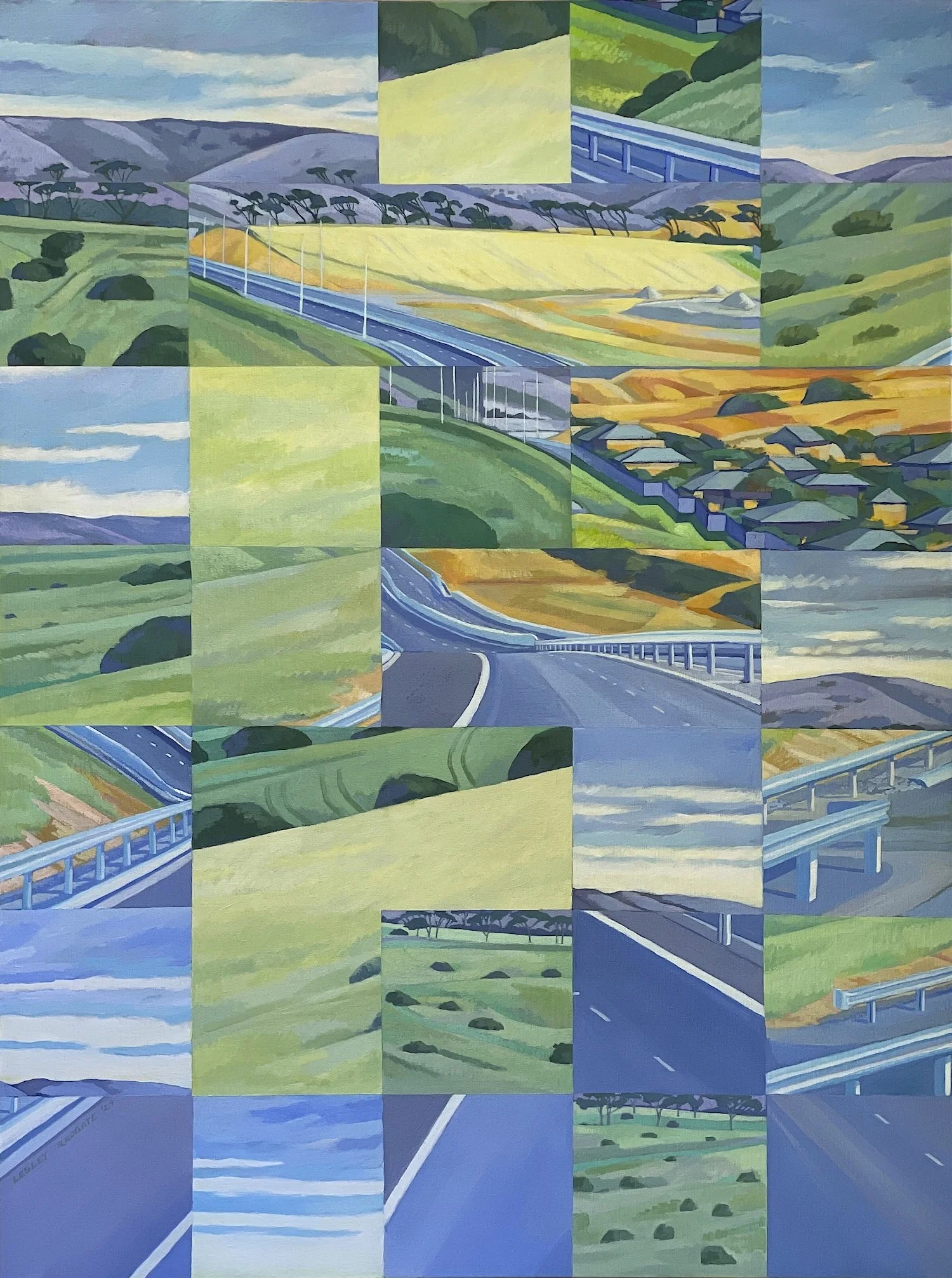 ‘Building the Pedler Creek Bridge’, by Lesley Redgate©