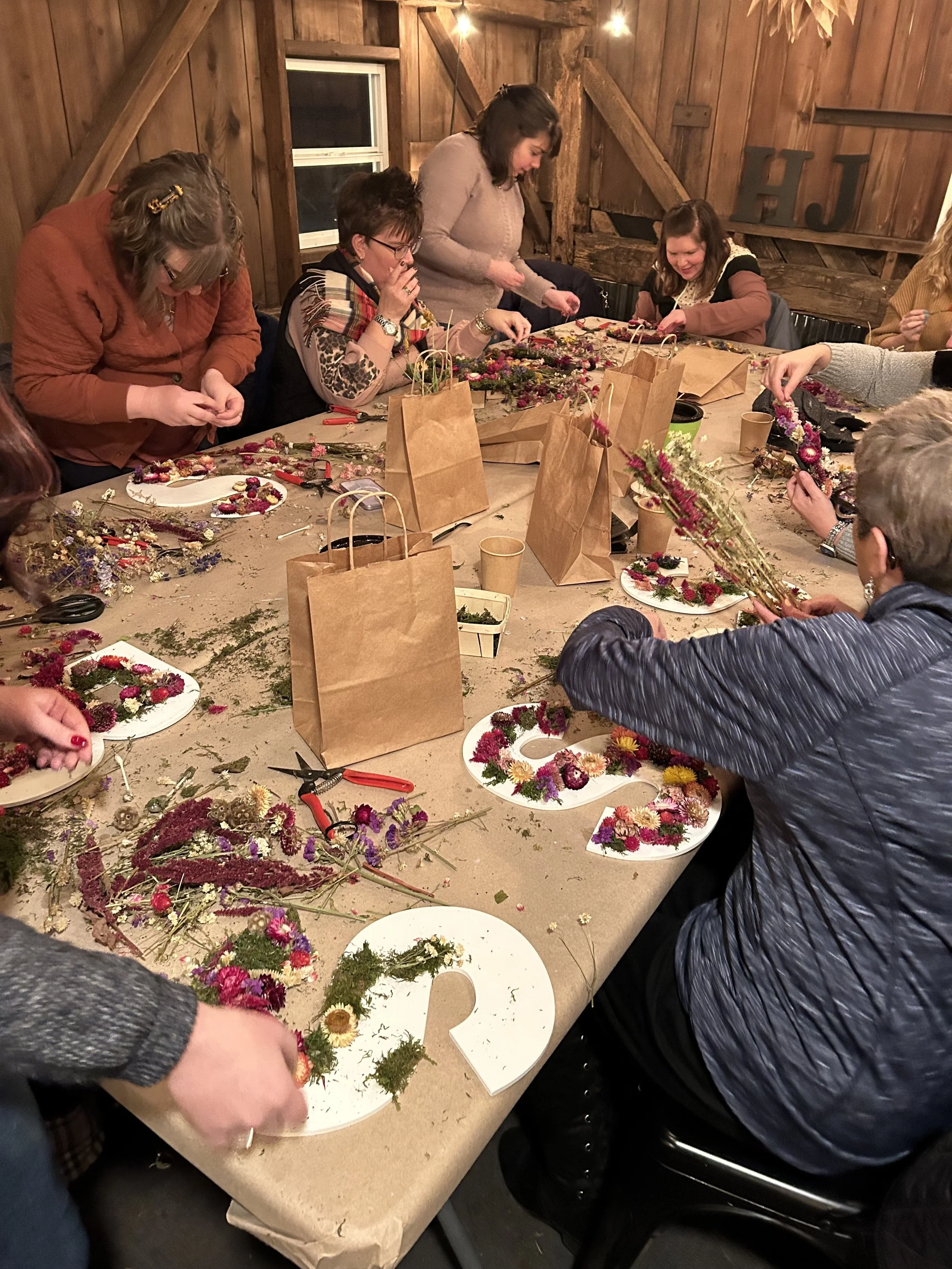 DIY DRIED FLOWER LETTER ART (multiple dates)