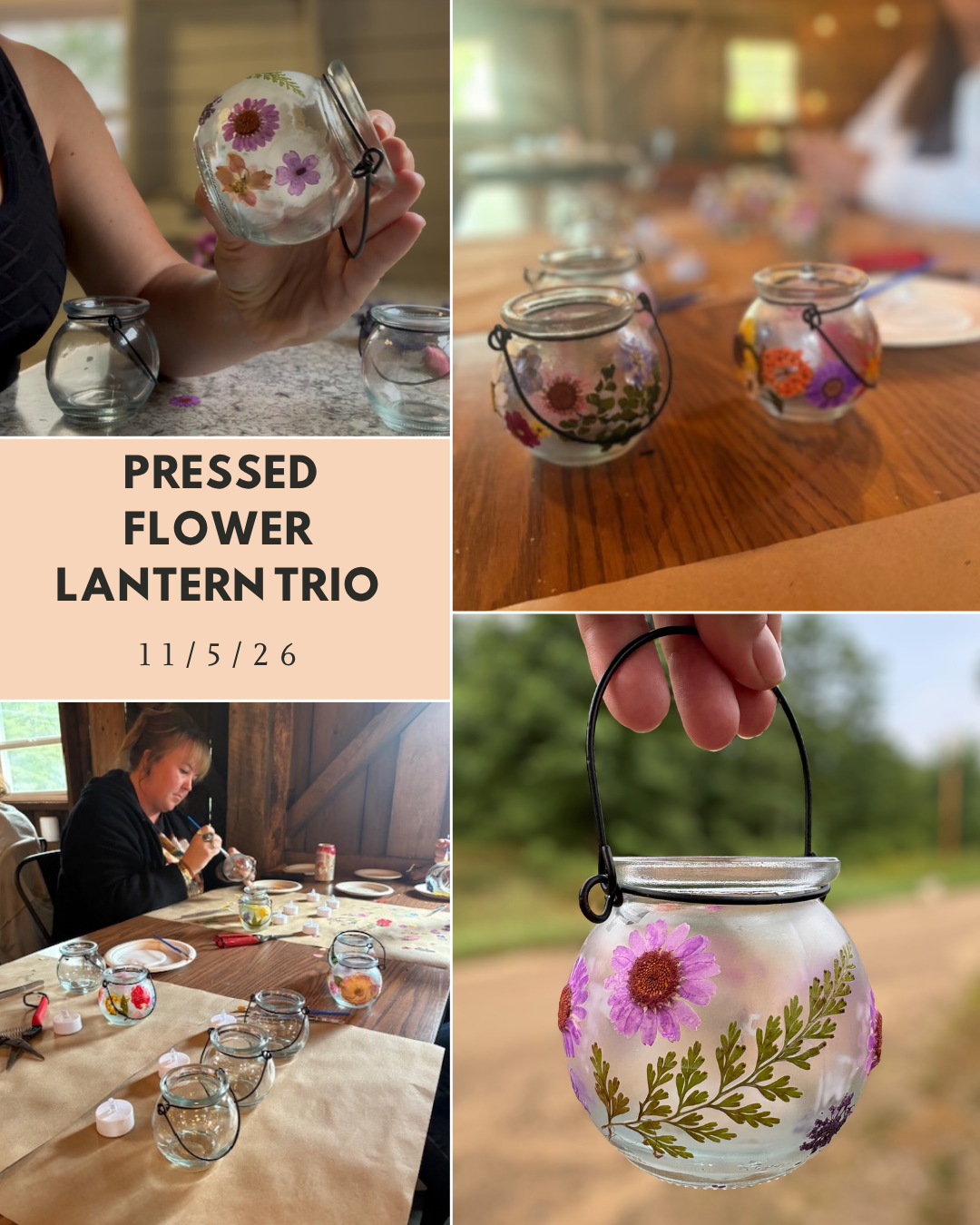 Pressed Flower Lantern Trio (11/5/2026)
