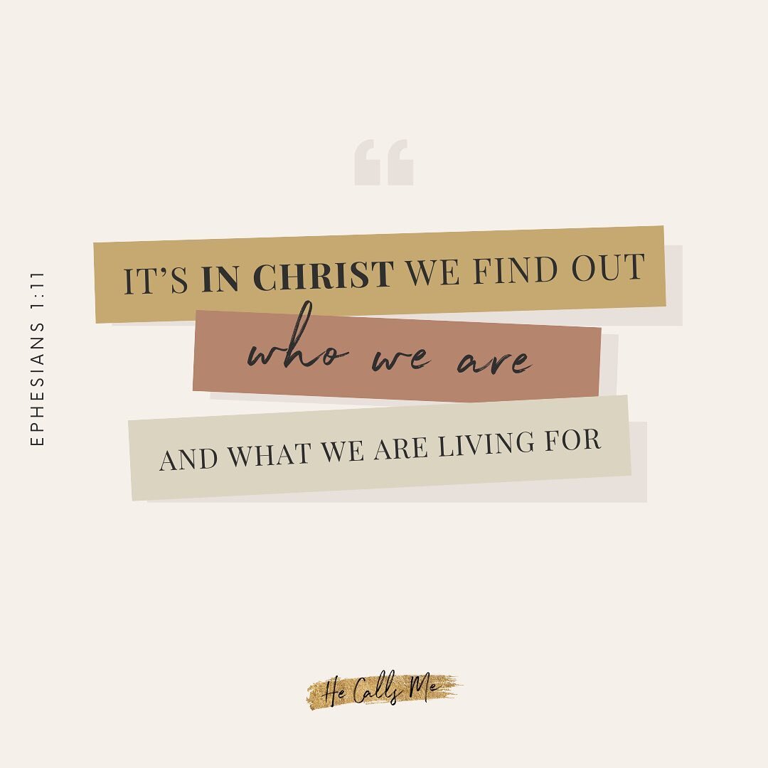 This. Is. Us.

Our mission statement is rooted in Ephesians 1:11 📖 

🚨 Identity - a favourite buzz word these days. But we believe it&rsquo;s all sand in the wind unless our focus is firmly rooted in Jesus. 

Finding out who YOU are starts with kno