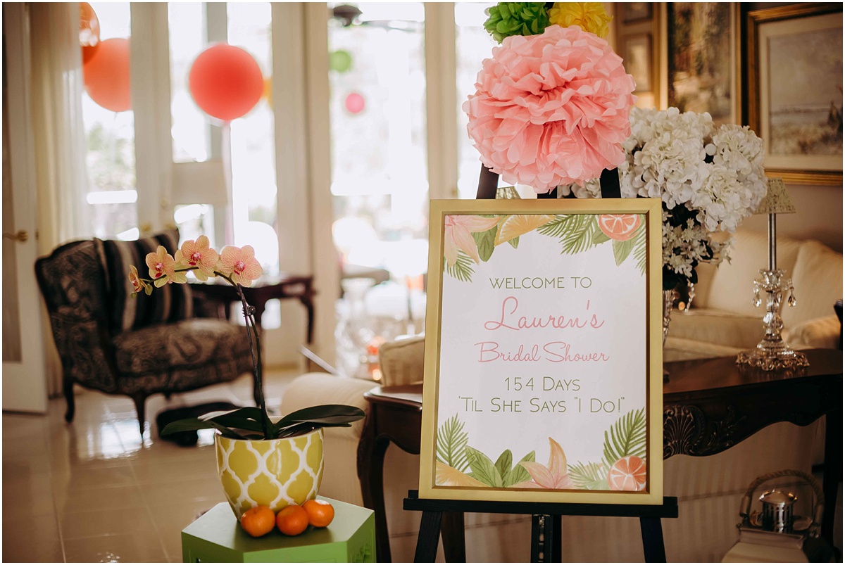 Lilly Pulitzer Bridal Shower Entrance