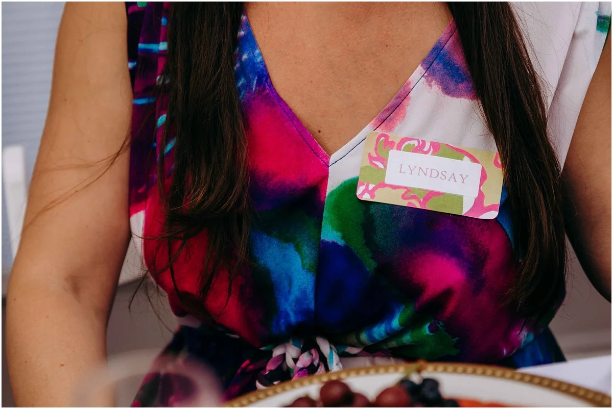 Lilly Pulitzer Bridal shower name tag