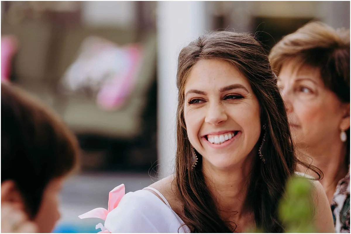 Lilly Pulitzer Bridal Shower Bride laughing