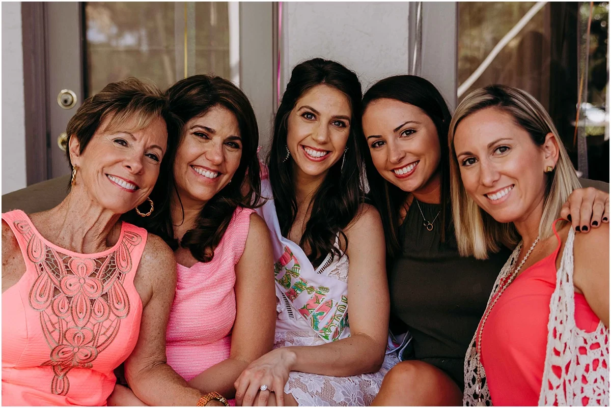 Lilly Pulitzer Bridal Shower guests laughing
