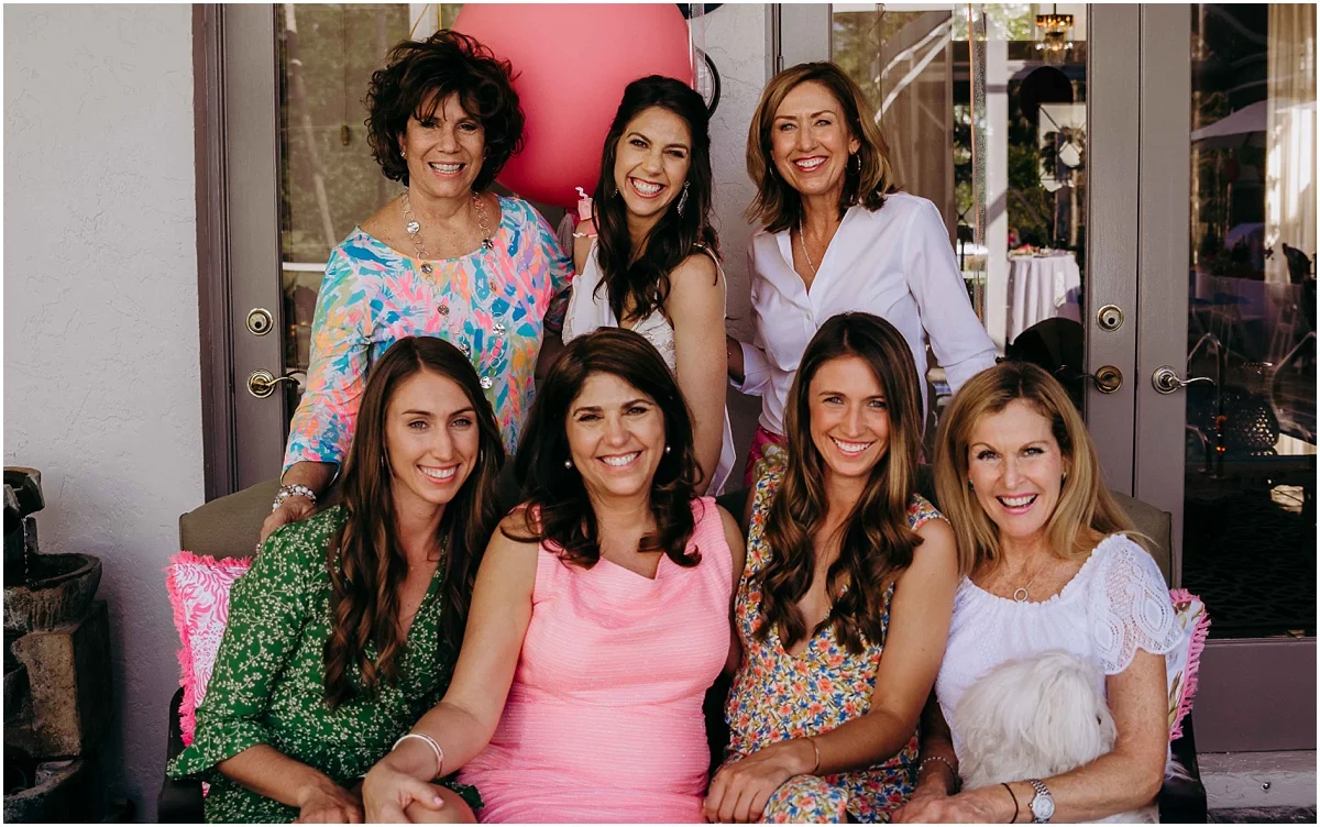 Lilly Pulitzer Bridal Shower Bride with family smiling