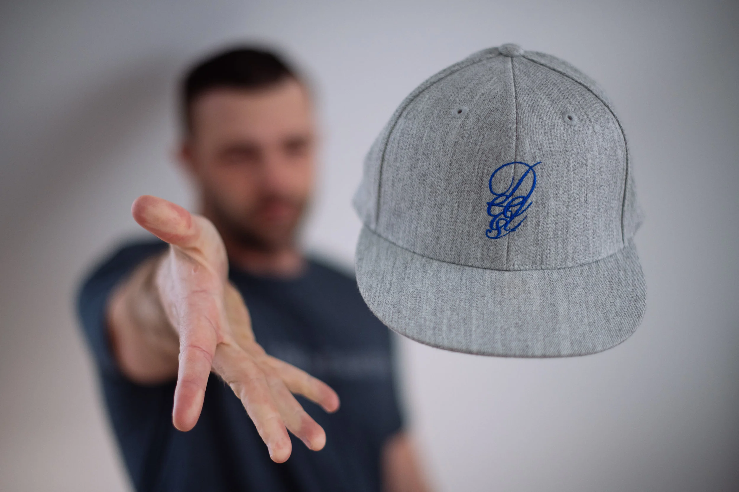 Royal blue logo flex-fit snapback