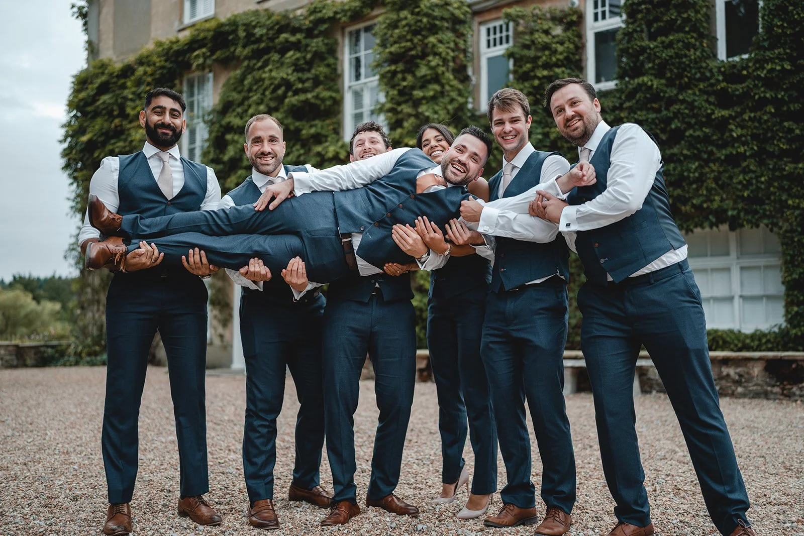 Groomsmen wedding party portrait