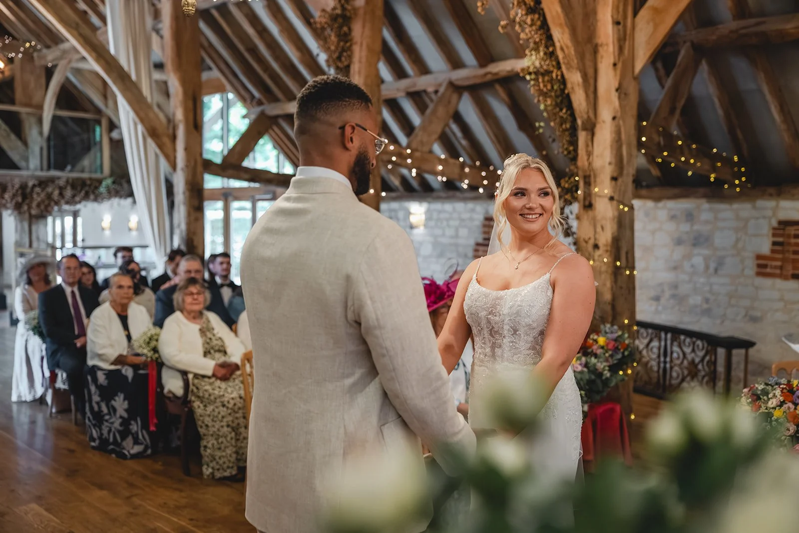 Kirsten and Josh during their wedding ceremony