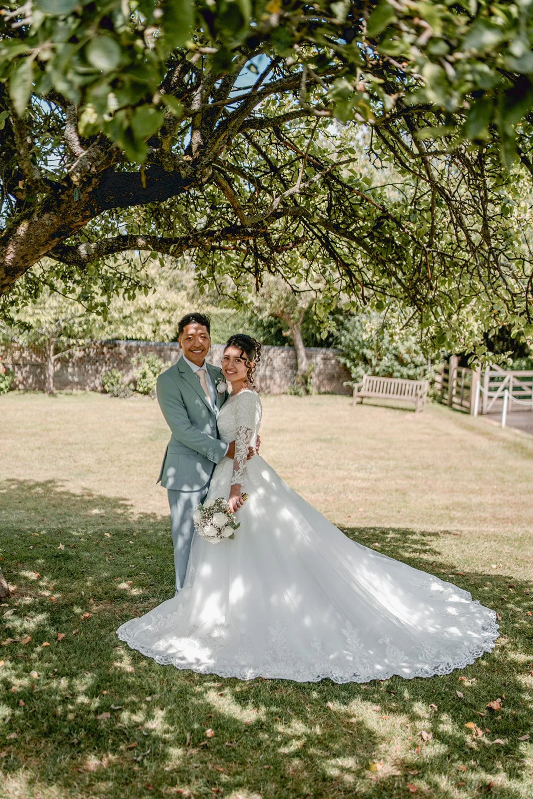 Romantic garden wedding portrait captured by Seers-Ford Productions and Photography