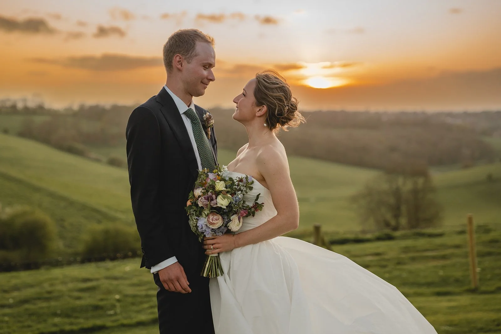 Chloe and Marcus sunset couple portrait