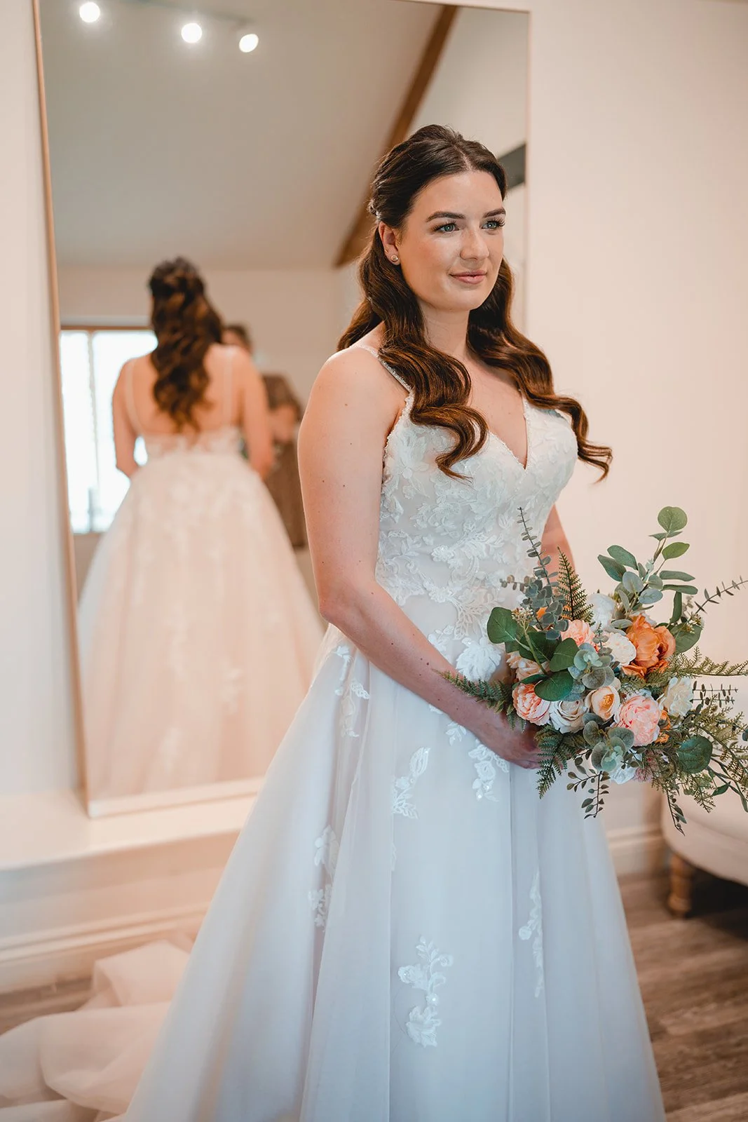 Sartis bridal portrait before the wedding ceremony