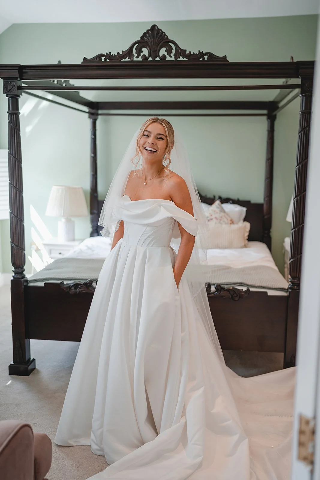 Bride portrait before Chloe and Sina wedding ceremony