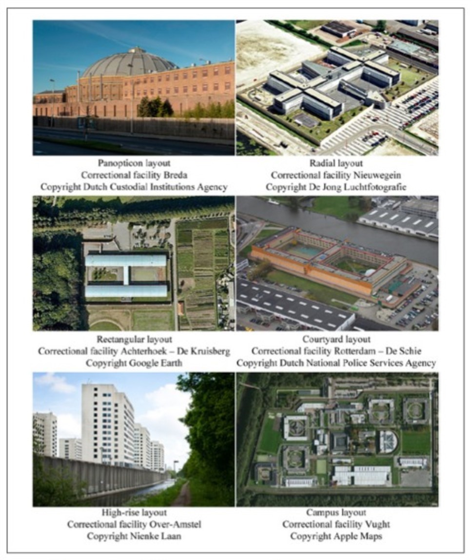 Fig. 10.&nbsp;Dutch Correctional Facility Layouts. (Jacobs, 2014)