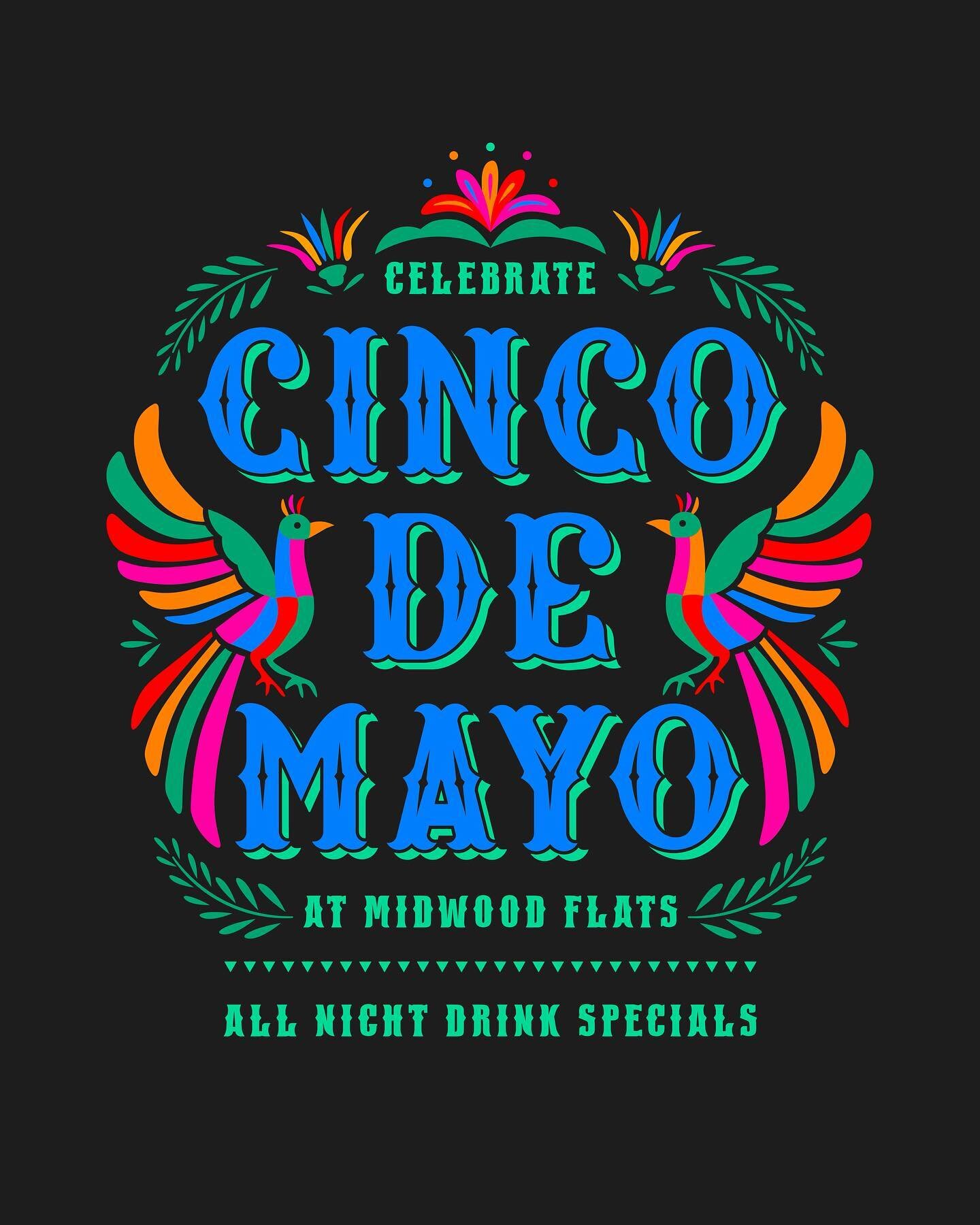 It&rsquo;s not every year Cinco De Mayo lands on a Friday! It&rsquo;s gonna be a party y&rsquo;all, come thru 🥳
.
.
.
#midwoodflats
#flatbush
#prospectpark
#neighborhood
#neighborhoodbar
#PLGbar
#brooklynbar
#beerblog
#brooklynbeer
#cincodemayo 
#cr