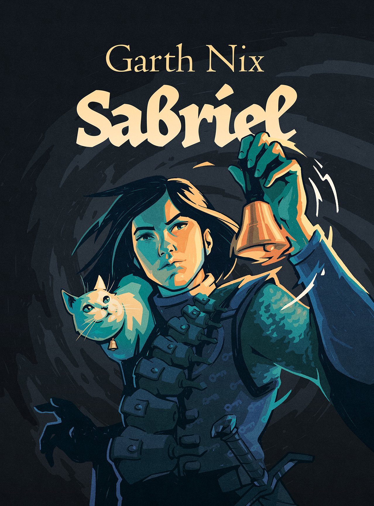 Mock Sabriel cover illustration, 2022.