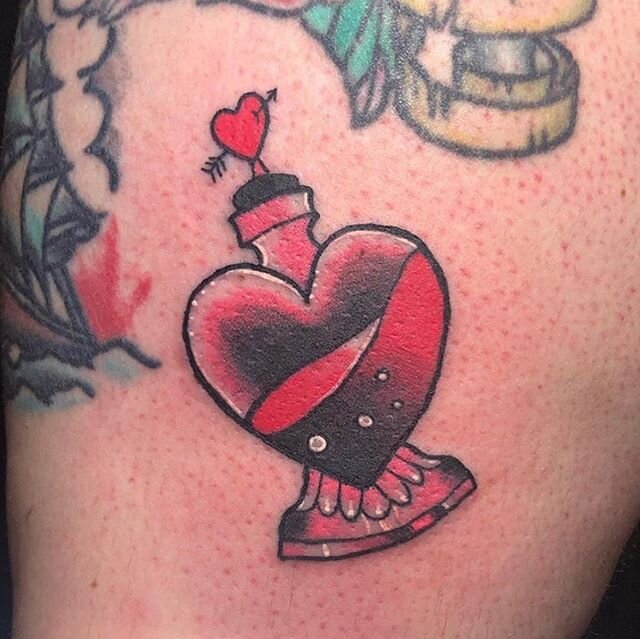Happy Valentine&rsquo;s Day! Here&rsquo;s one from @cuvo.tattoos valentine flash 💌💘