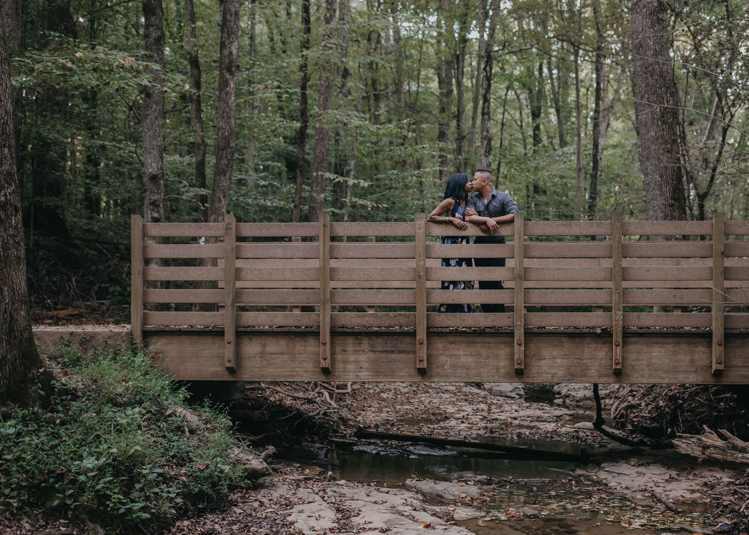 couple on a bridge