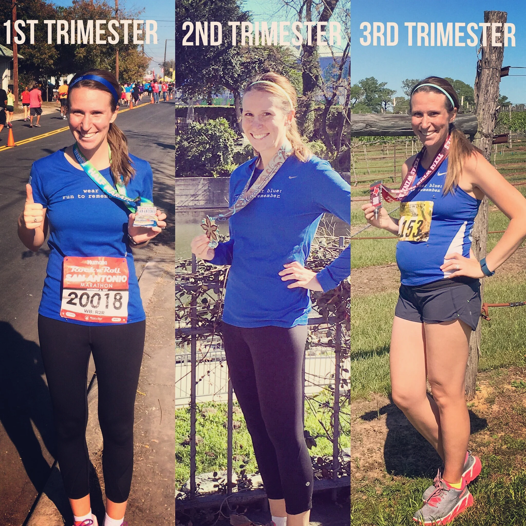  I ran a half marathon during each trimester of pregnancy. It’s probably something I’m most proud of! 