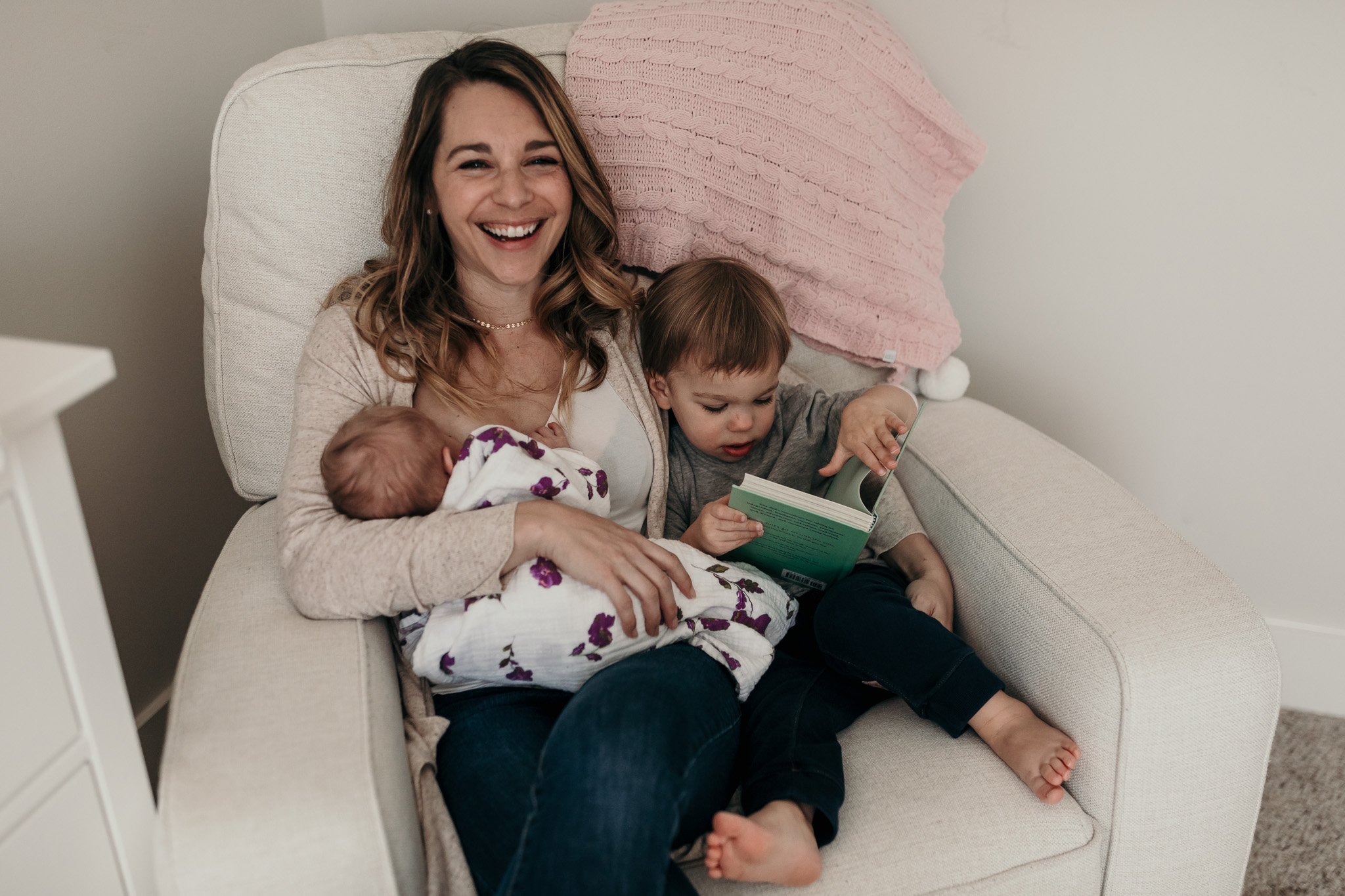 Mother Reading with Children