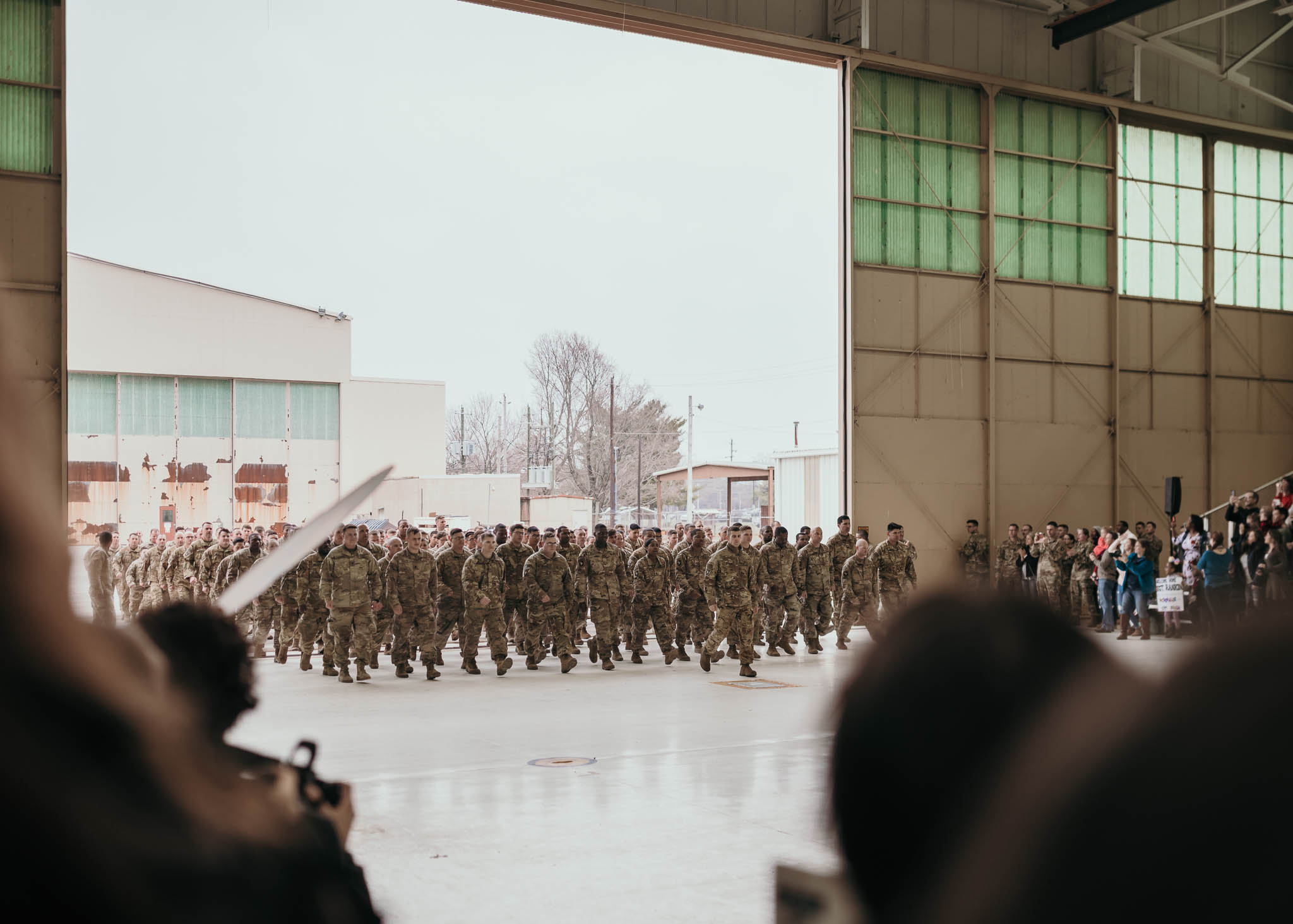 Soldiers During Homecoming Ceremony