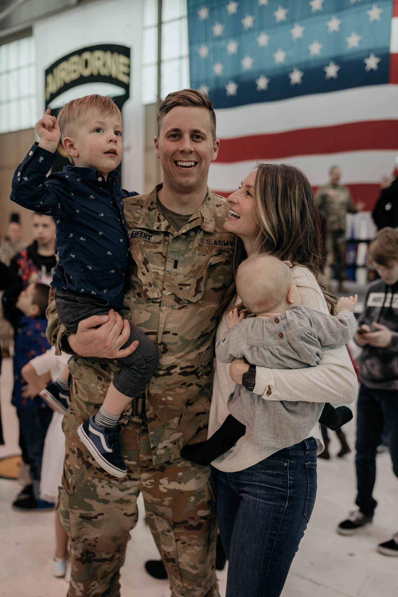 Military Homecoming Family Photo
