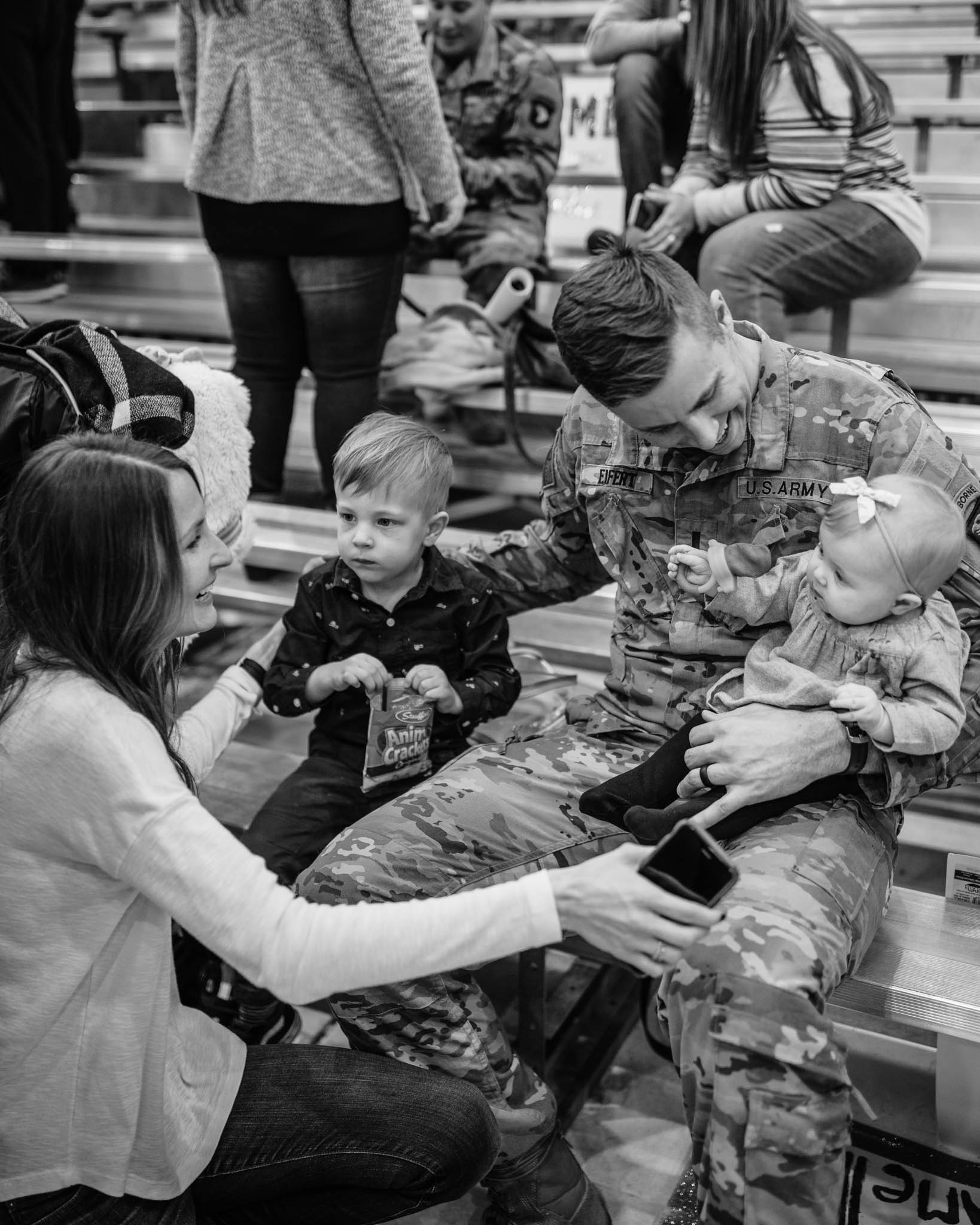 Black and White Military Family