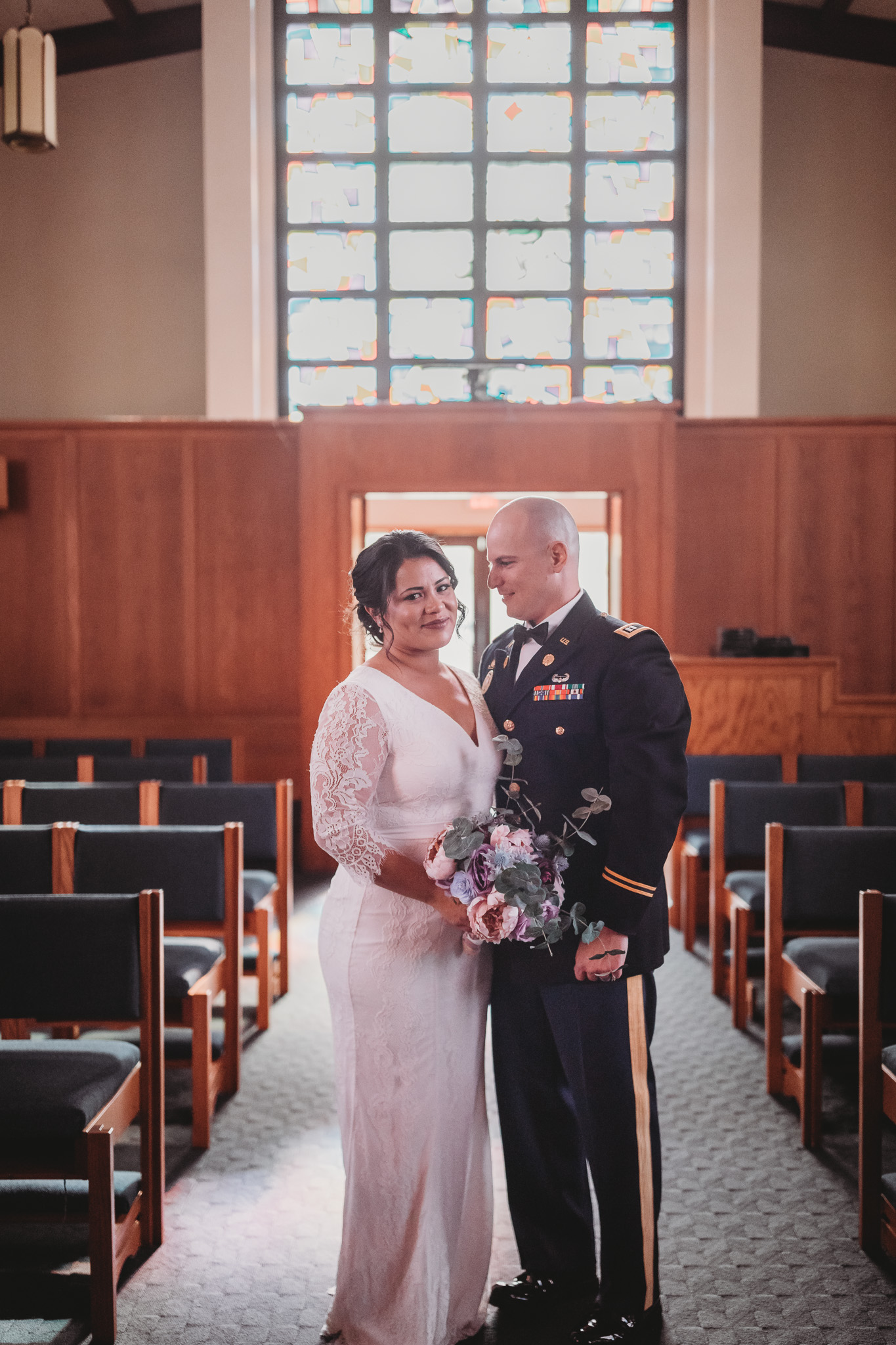 Bride and Groom with Dreamy Light