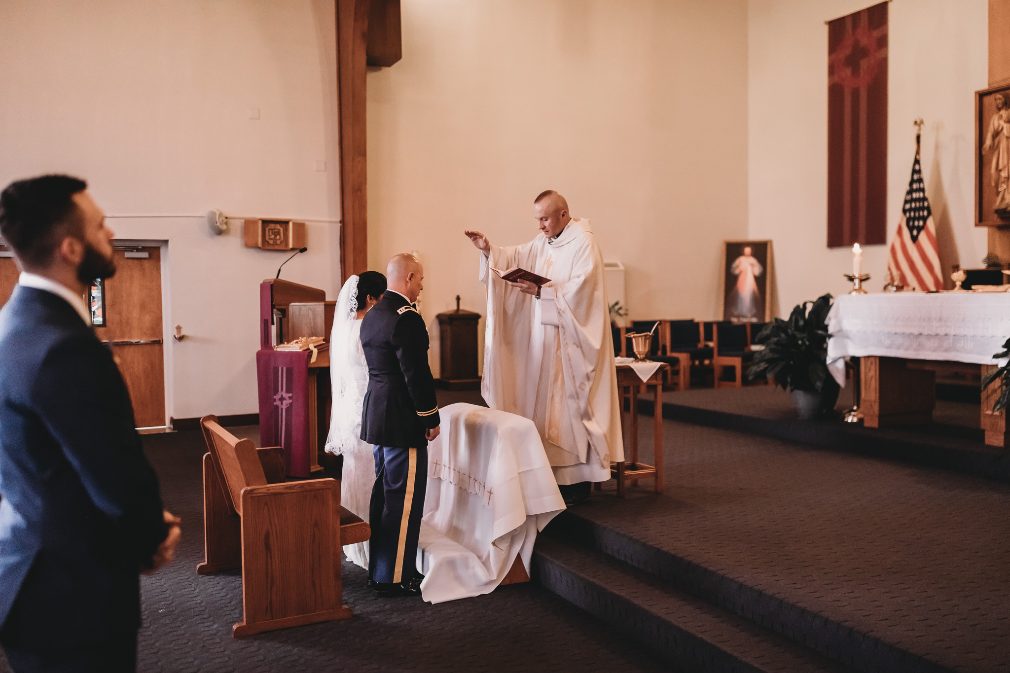 Bride and Groom During Ceremony