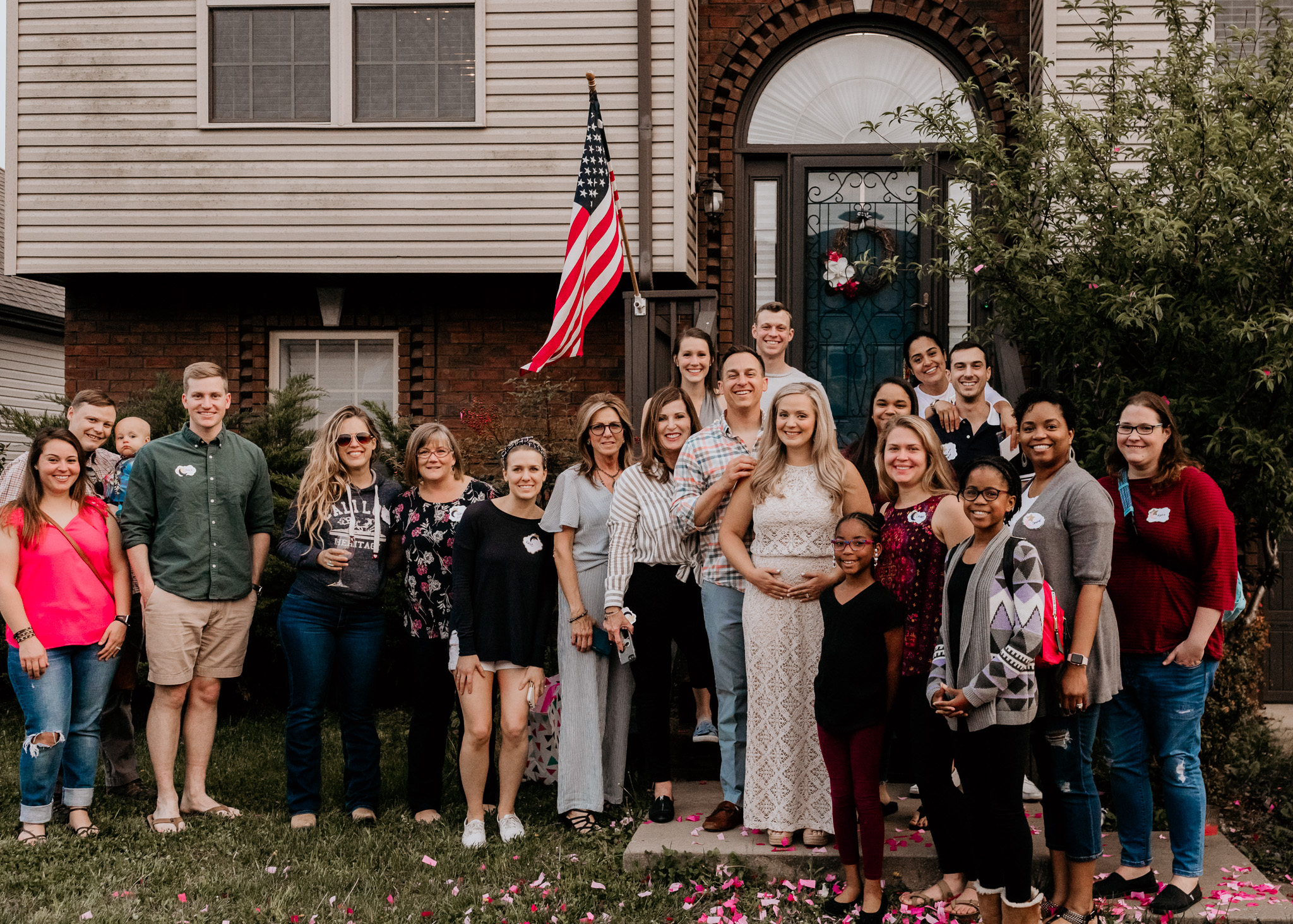 gender reveal party large group