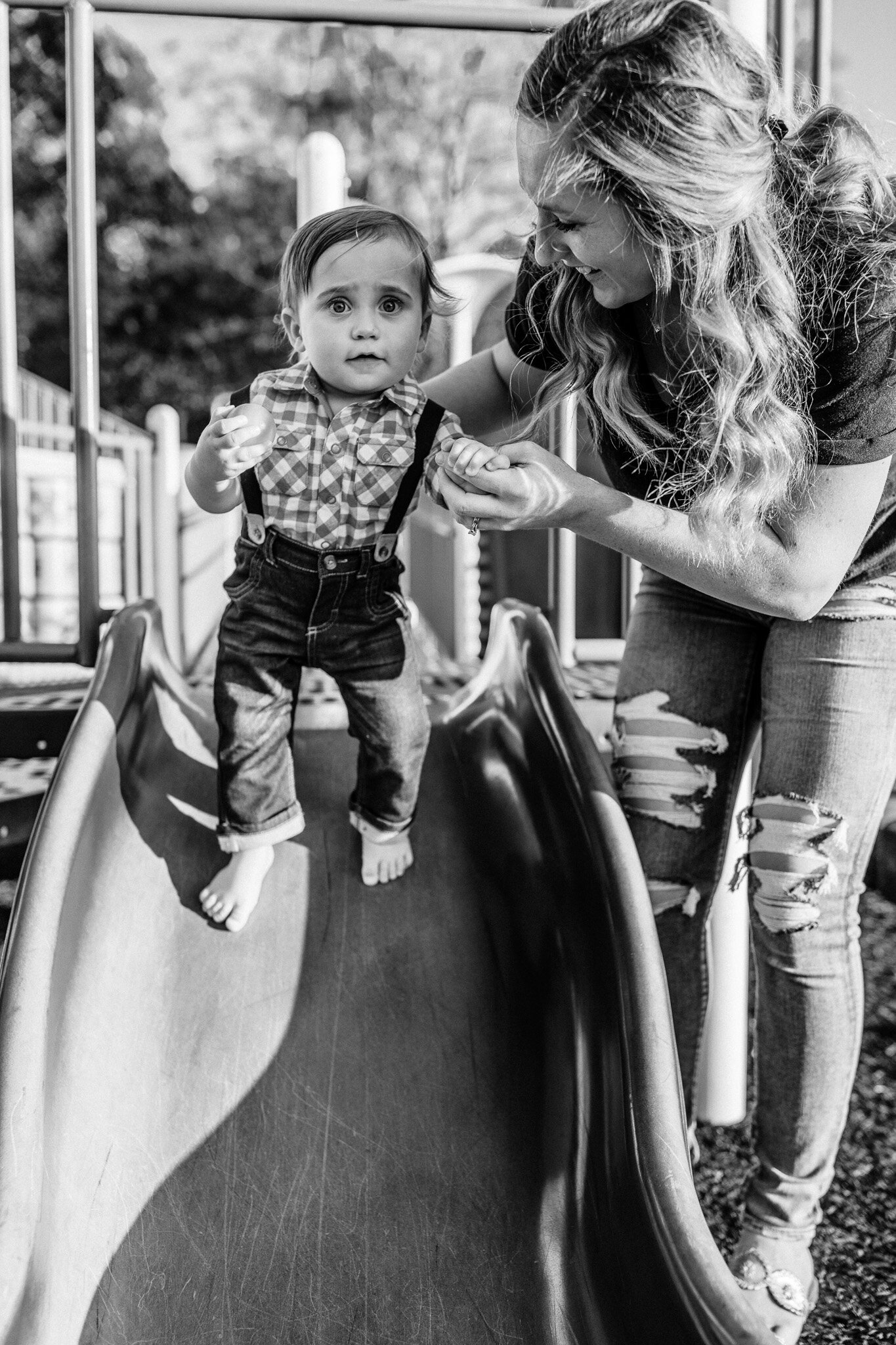 birthday boy on slide photos