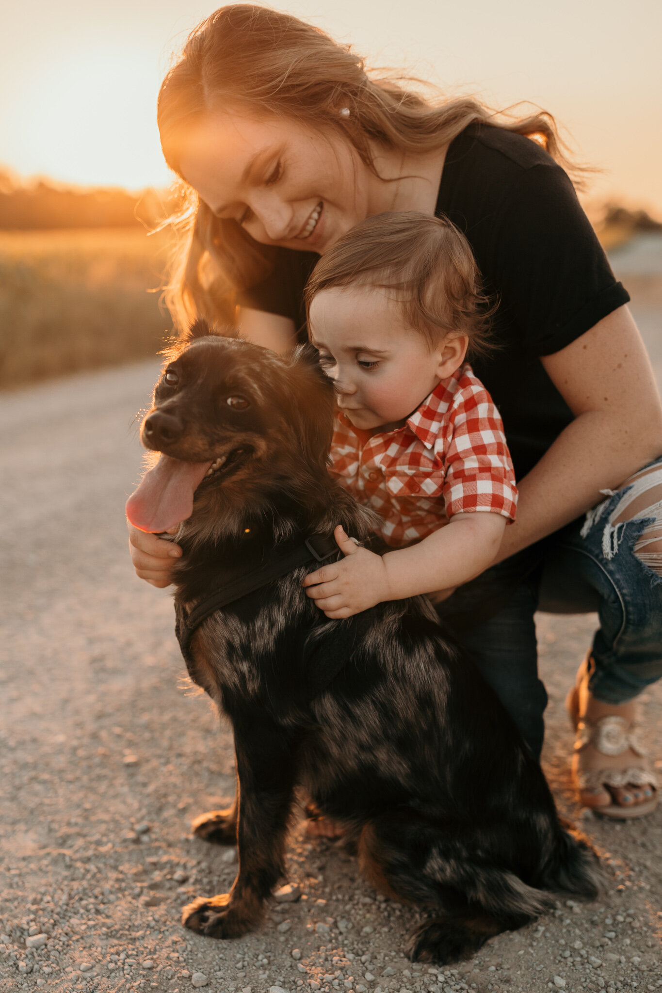 family photos with dog in Georgia