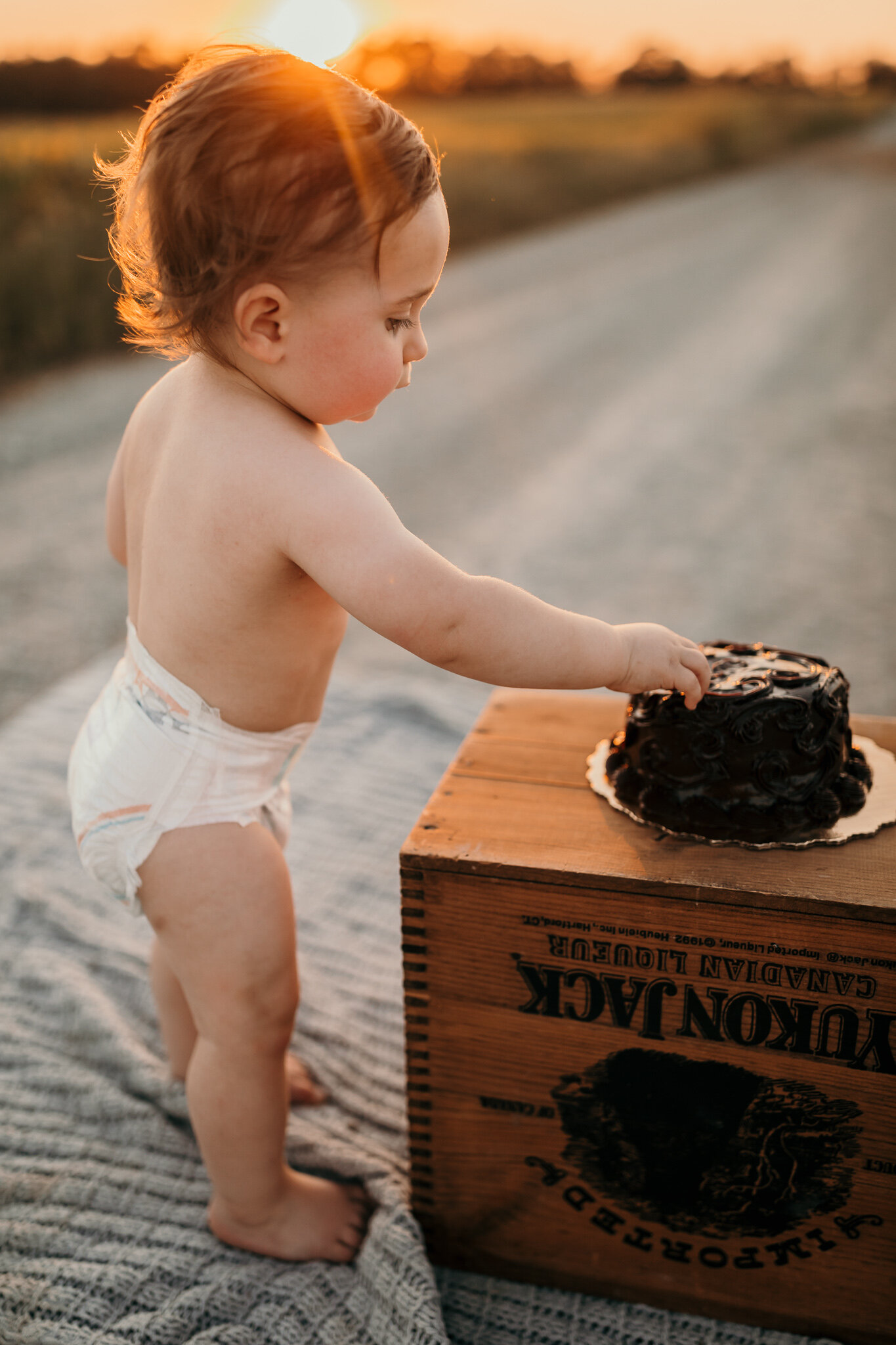 outdoor birthday cake smash 