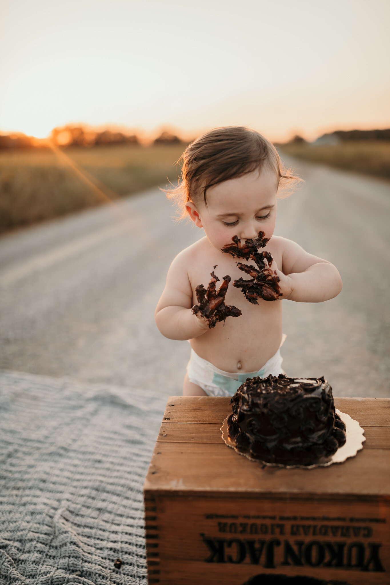 trying birthday cake first time