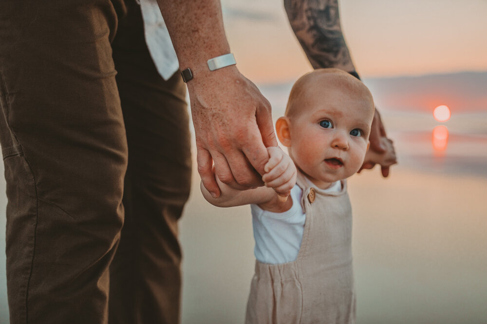 six month old photos on the beach in Georgia 