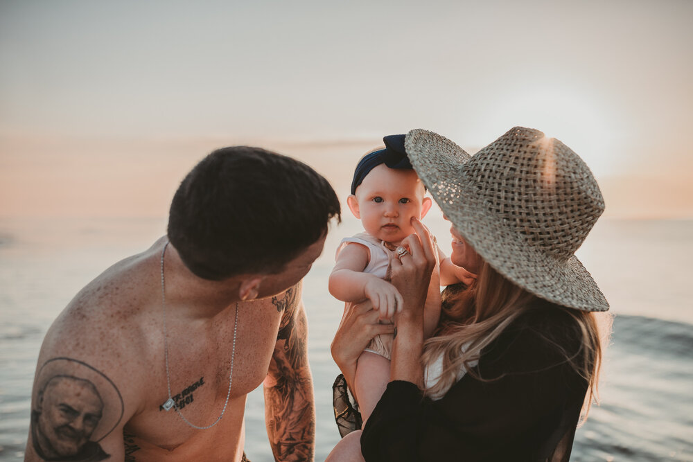 family on beach photos at Jekyll island