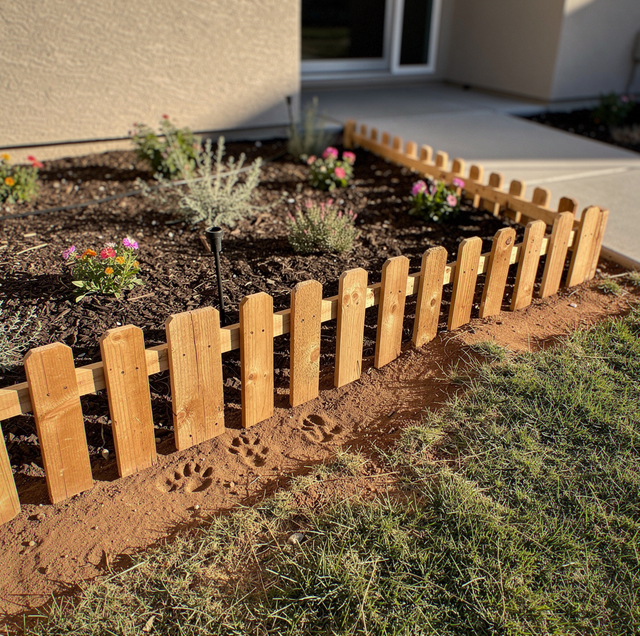 Garden Fence for a Planted Bed: Decorative or Protective