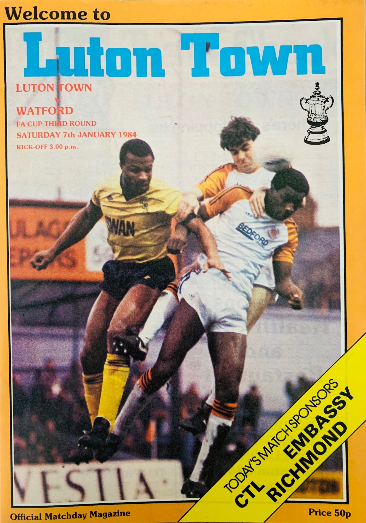 Third round: Luton Town 2 Watford 2