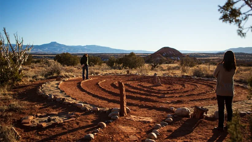 Heart-shaped labyrinth at Casa del Sol