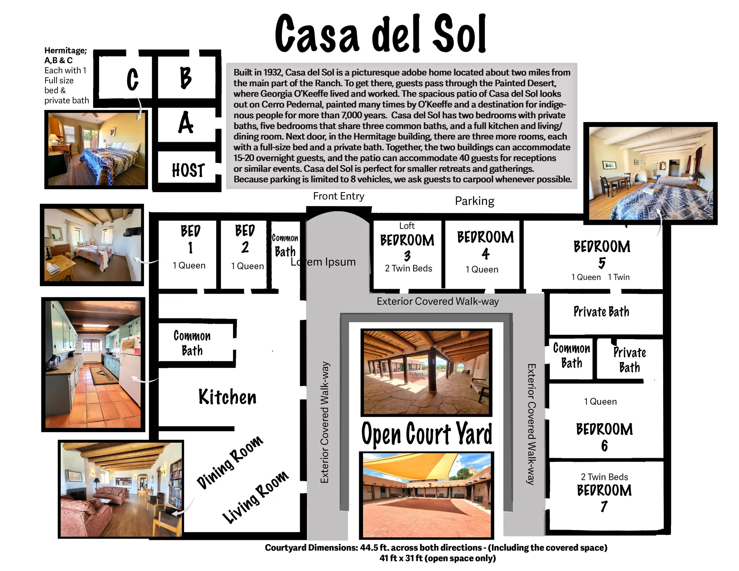 Floor plan of Casa del Sol