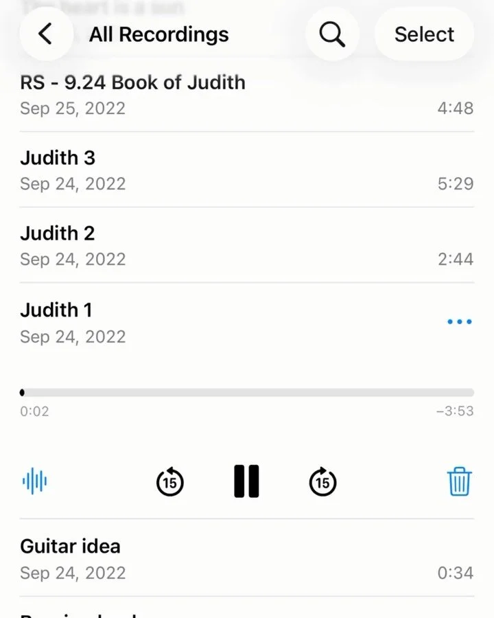my first encounter with Judith was on June 15, 2015. I came across Lucas Cranach the Elder&lsquo;s Judith at @metmuseum, fell in love with her immediately, and wrote her name down in my little song seed book. I did more research - bought a beautifull